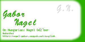 gabor nagel business card